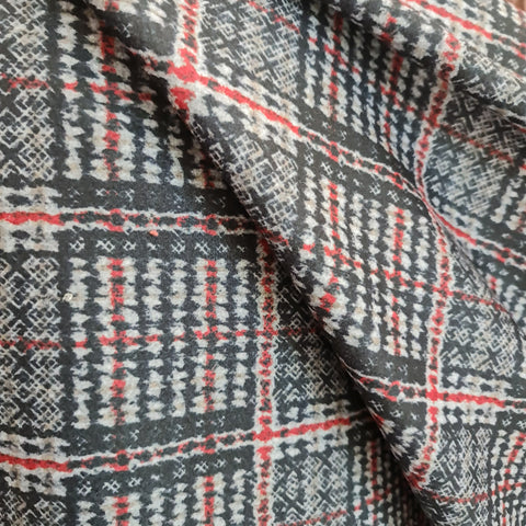 Stofa palton model carouri rosu