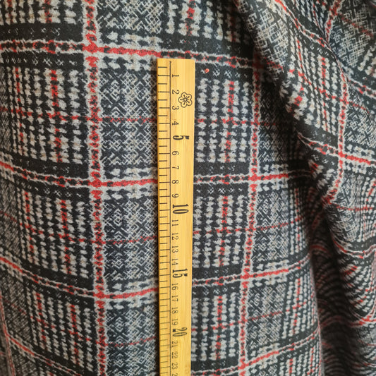 Stofa palton model carouri rosu