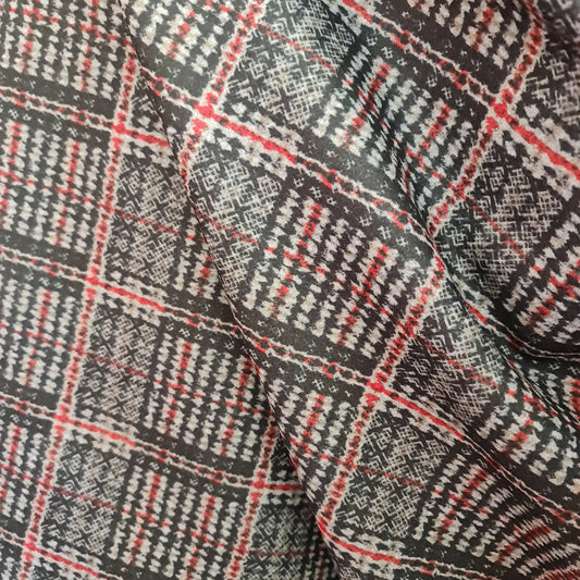 Stofa palton model carouri rosu