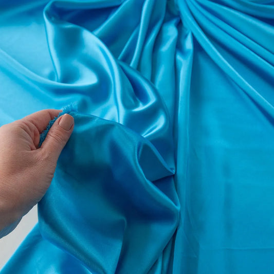 Saten elastic bleu
