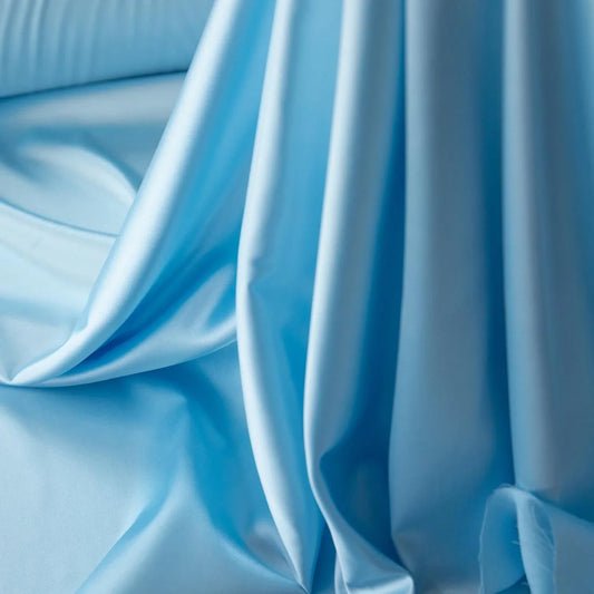 Saten elastic bleu ciel