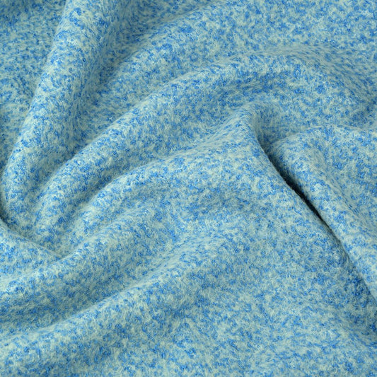 Stofa lana palton alb bleu