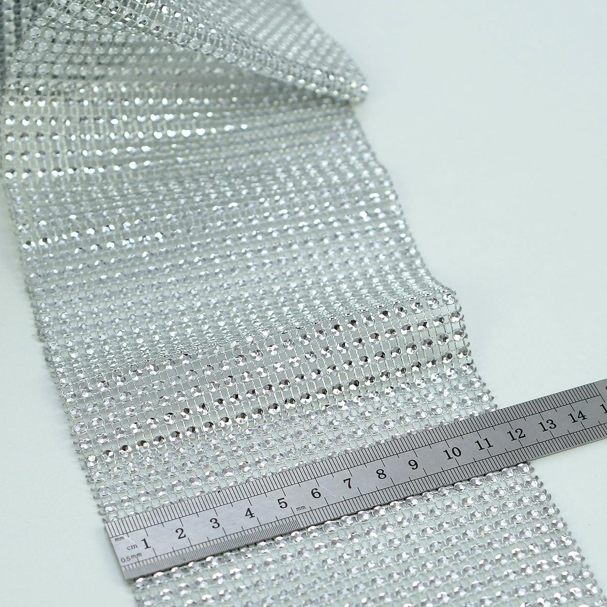 Banda decorativa argintie 12 cm