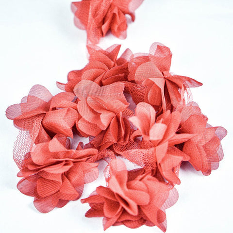 Banda decorativa cu flori - Rosu