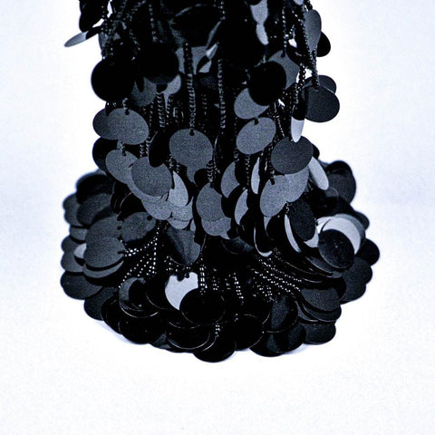 Banda decorativa cu paiete - Negru