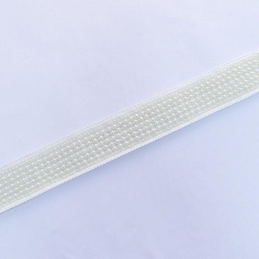 Banda decorativa cu perle - Ivory