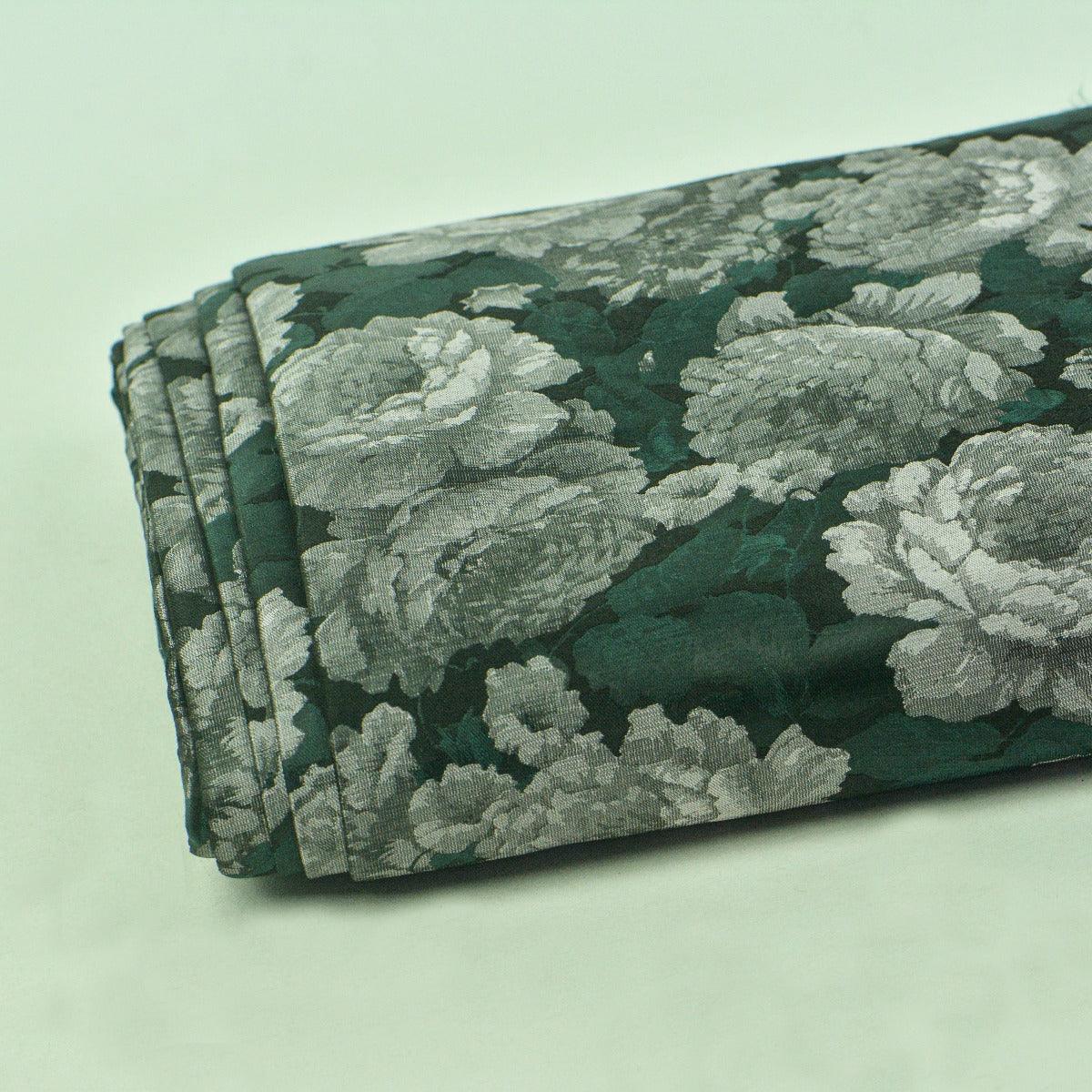 Brocard cu imprimeu floral - Verde