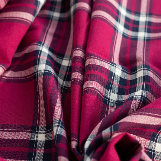 Bumbac magenta cu dungute