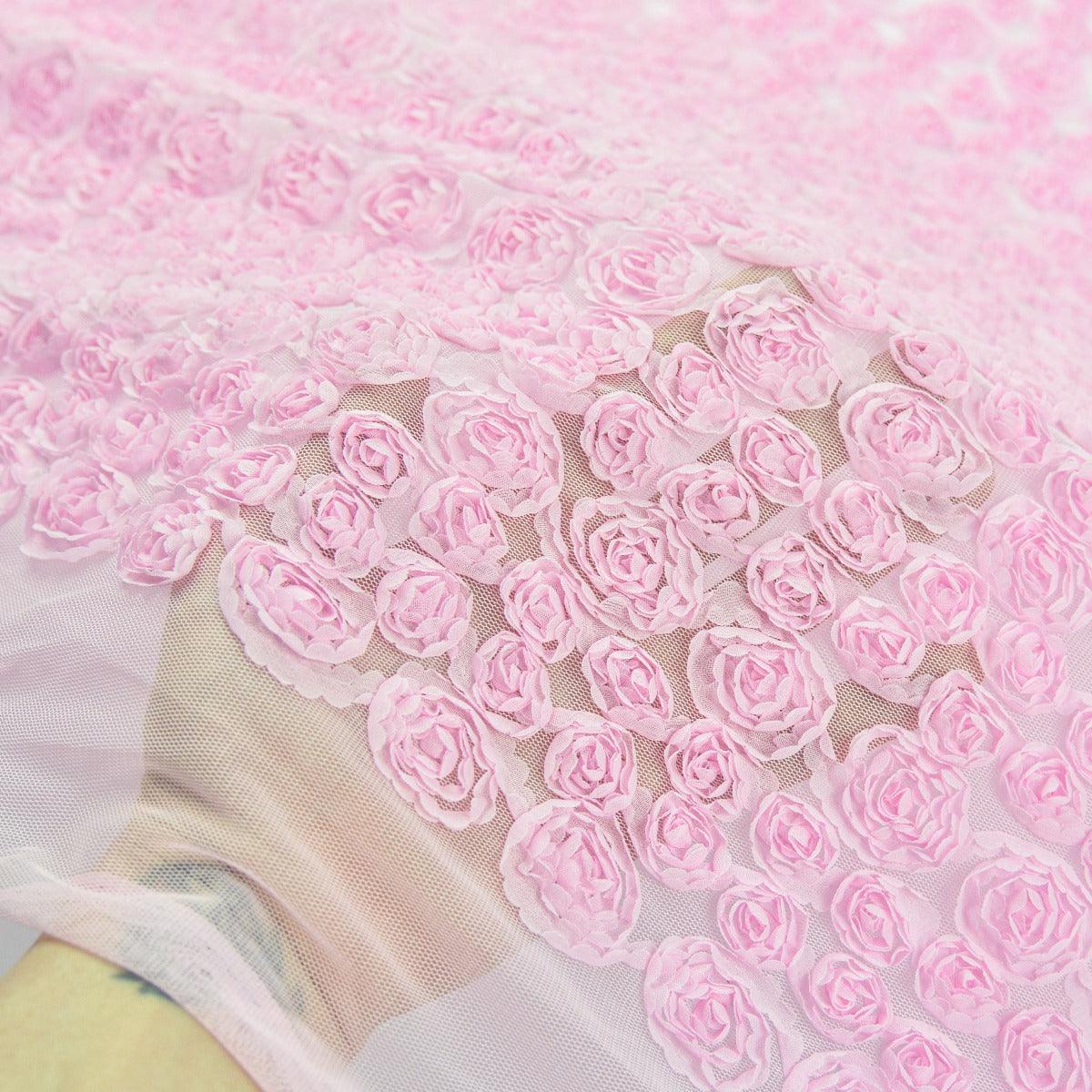 Dantela 3D - Trandafiri roz