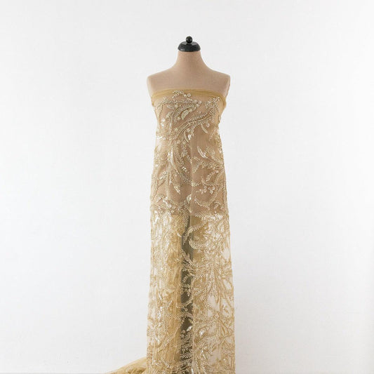 Dantela aurie sirag de margele si perle