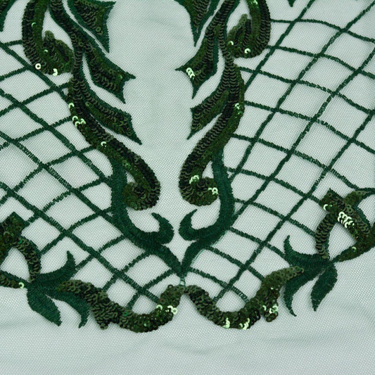Dantela cu paiete - Verde