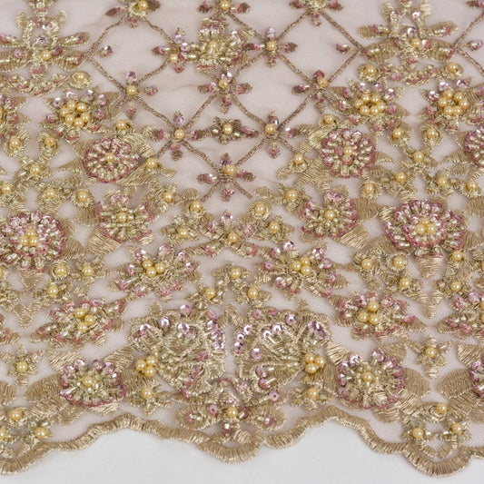 Dantela cu pietre - Plamaniu cu Auriu