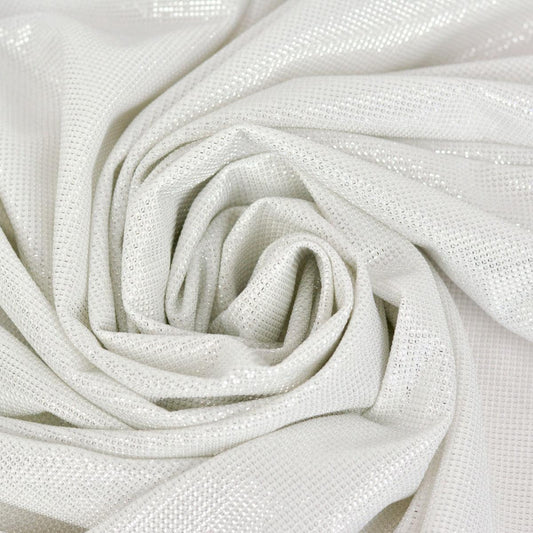 Lurex - Alb cu Argintiu folosit la fabricarea rochiilor