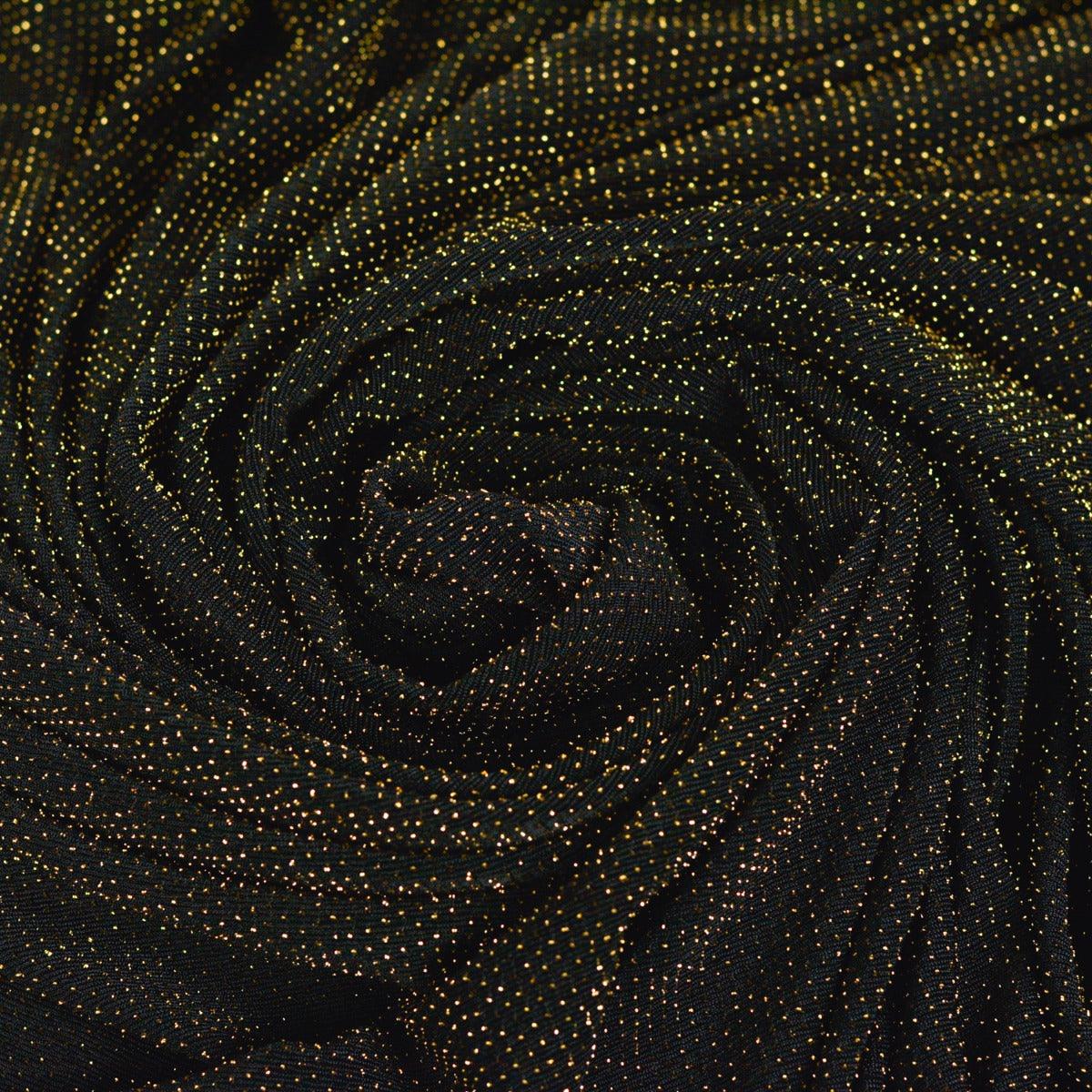 Lurex - Negru cu fir auriu folosita la fabricarea rochiilor