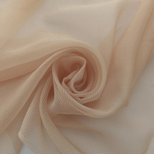 Organza cu dungi - Beige
