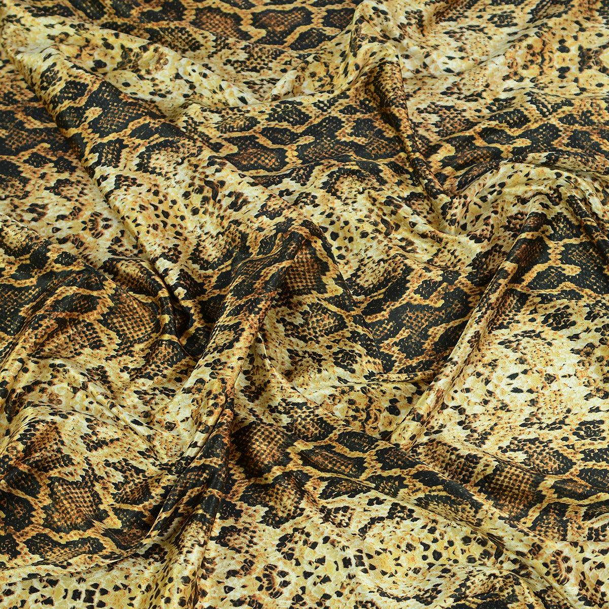 Satin Elastic - Animal Print Leopard
