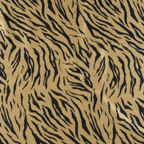 Satin Animal Print elastic auriu cu dungi