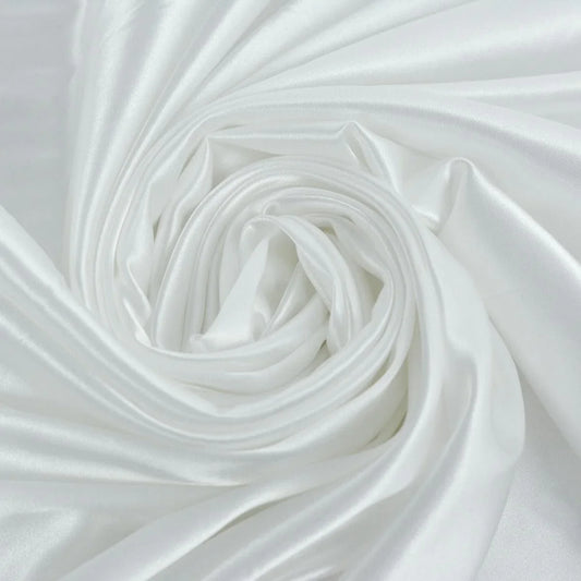 Satin Elastic- Alb