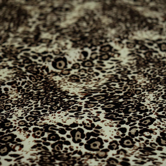 Satin Elastic - Animal Print Leopard