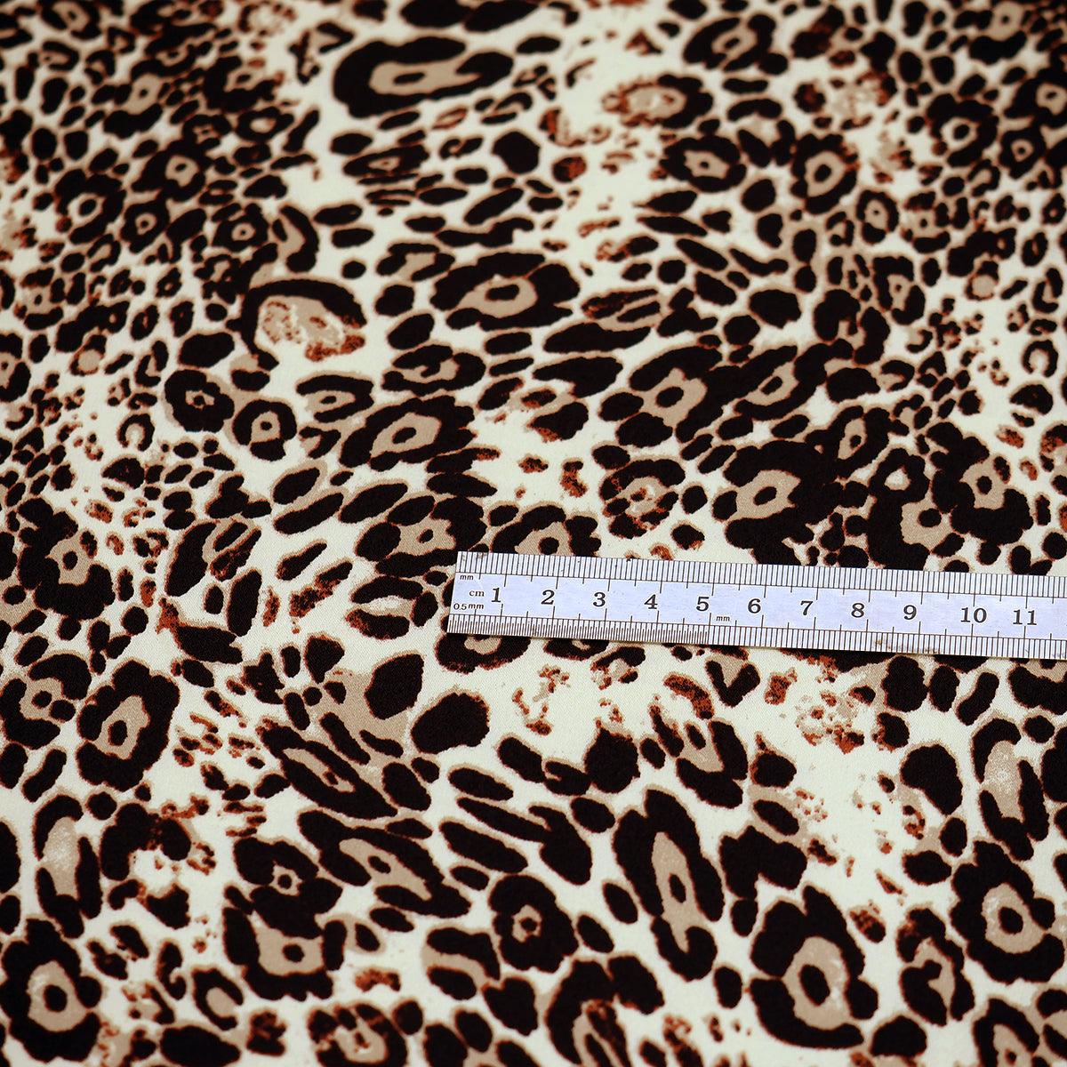 Satin Elastic - Animal Print Leopard