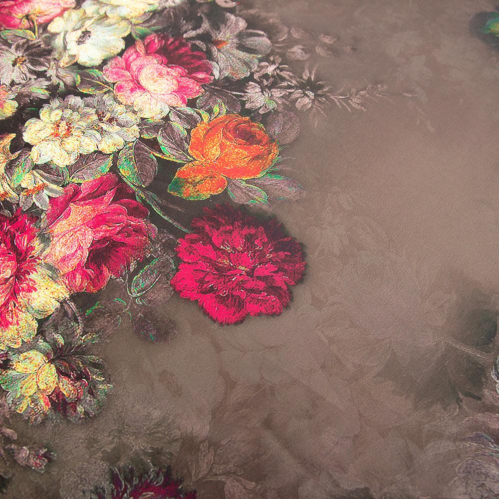Tafta imprimata - Maro cu flori