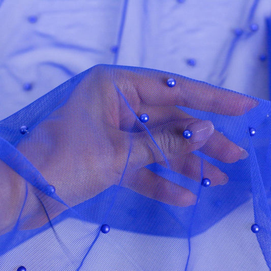 Tulle cu perle - Indigo