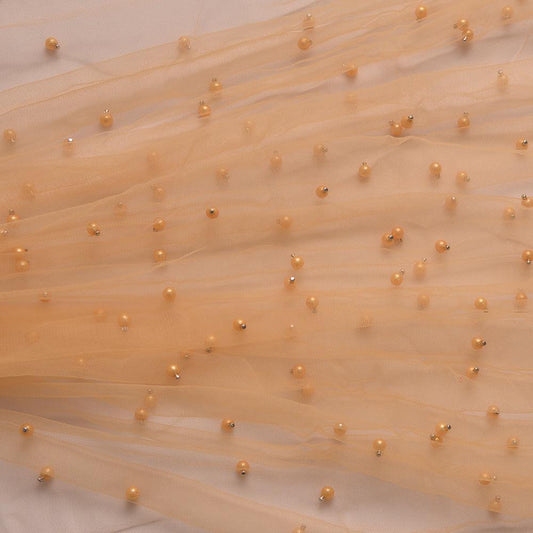 Tulle cu perle - Portocaliu deschis

