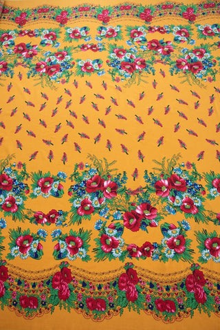 Vascoza Imprimata - Mustar cu flori multicolore