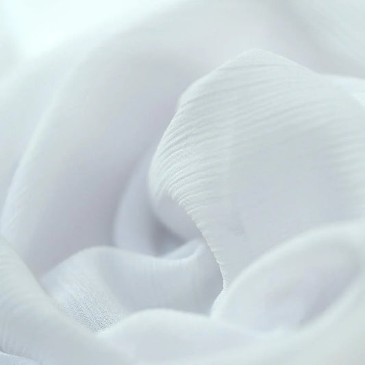 Voal Alb Chiffon Creponat