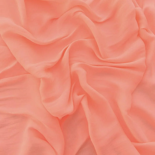 Voal Chiffon - matase - Somon intens