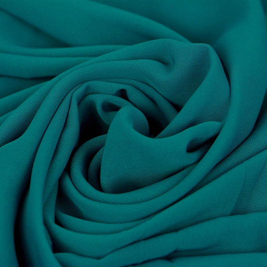 Voal Chiffon - Turcoaz inchis folosit la fabricarea rochiilor